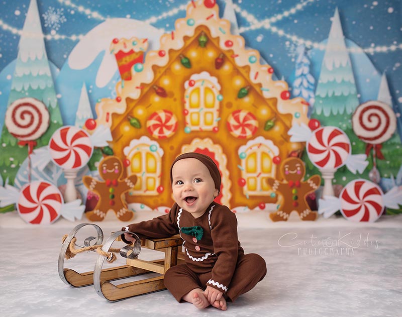 Gingerbread House Backdrop For Photography Or Christmas Church Event