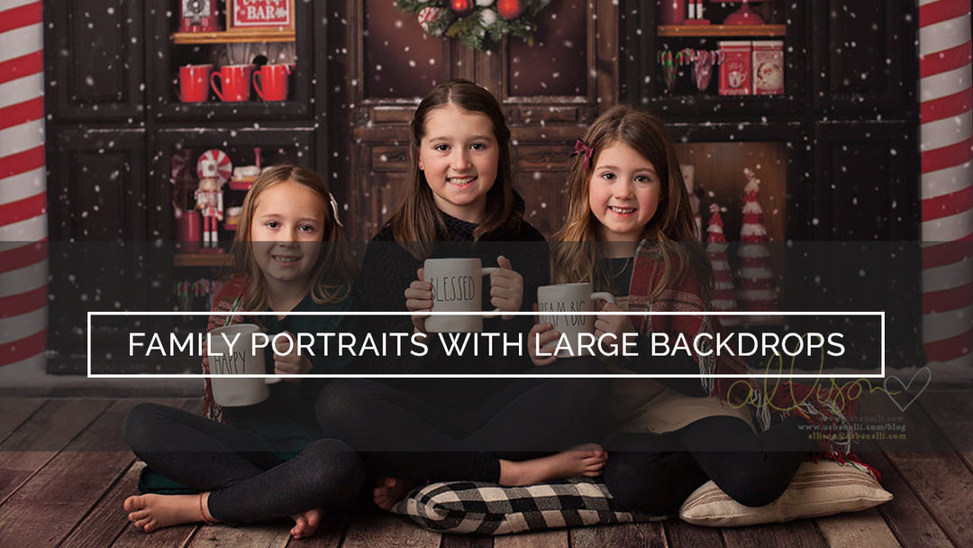 Tips for Taking Family Portraits With Large Backdrops