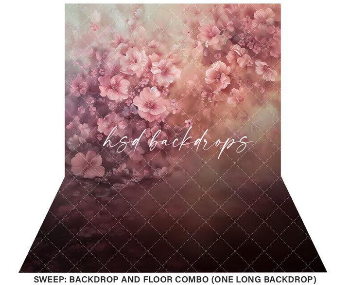 Lilah Fine Art Floral Backdrop (sweep options)