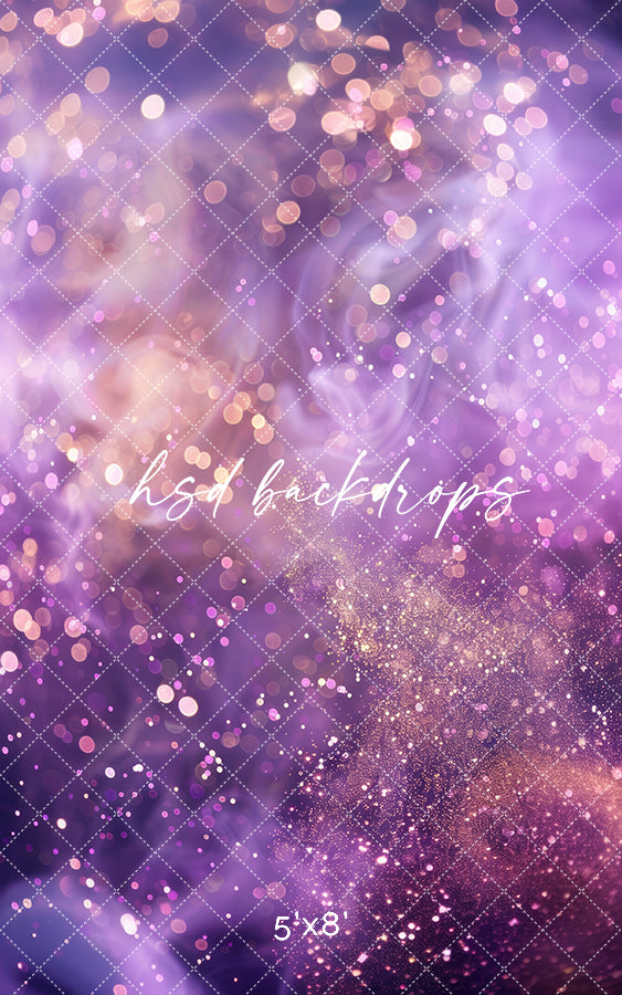 Purple Bokeh Glam - HSD Photography Backdrops 