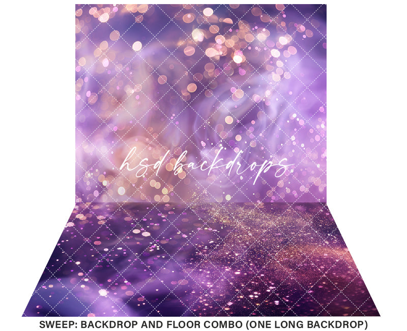 Purple Bokeh Glam - HSD Photography Backdrops 