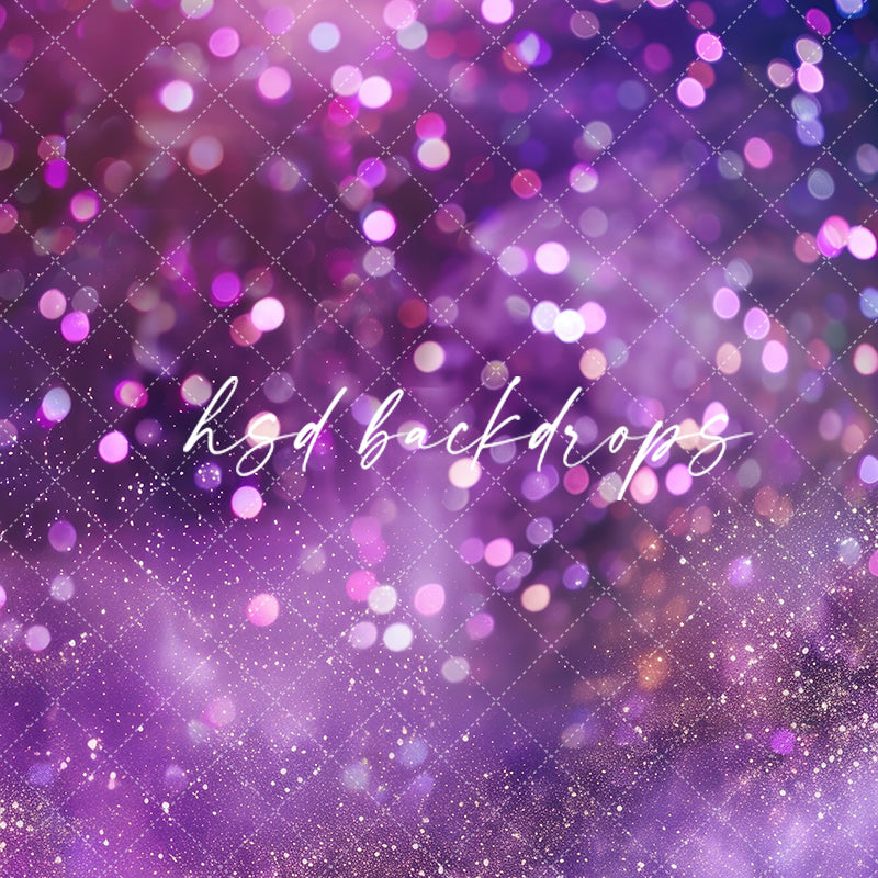 Purple Bokeh Glam Superstar Concert Photo Backdrop Swift