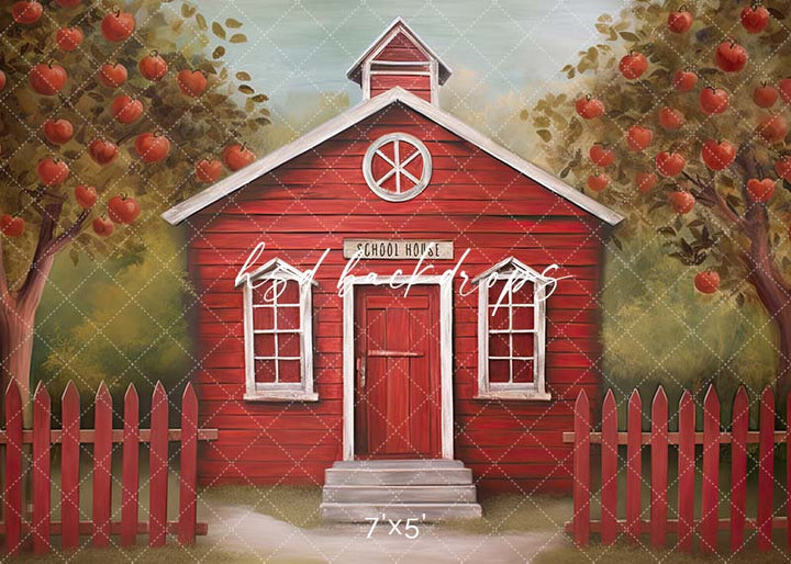 Little Red School House - HSD Photography Backdrops 