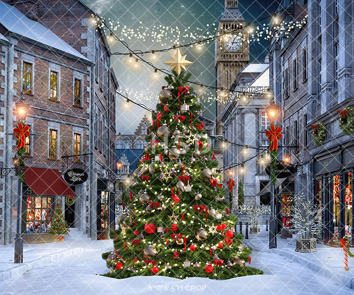 Downtown Christmas Tree - HSD Photography Backdrops 