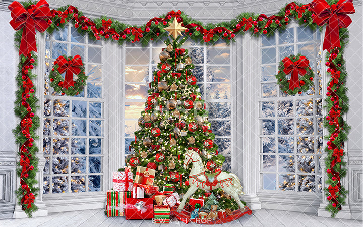 Around the Christmas Tree - HSD Photography Backdrops 