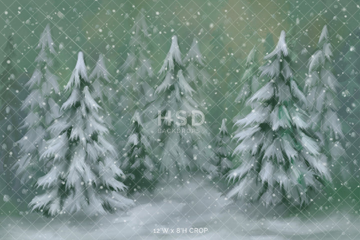 Dreamy Winter Forest - HSD Photography Backdrops 