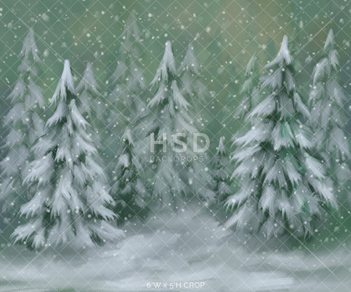 Dreamy Winter Forest - HSD Photography Backdrops 