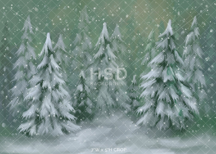 Dreamy Winter Forest - HSD Photography Backdrops 