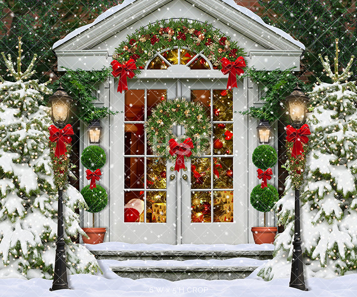 Snowy Christmas Scene - HSD Photography Backdrops 