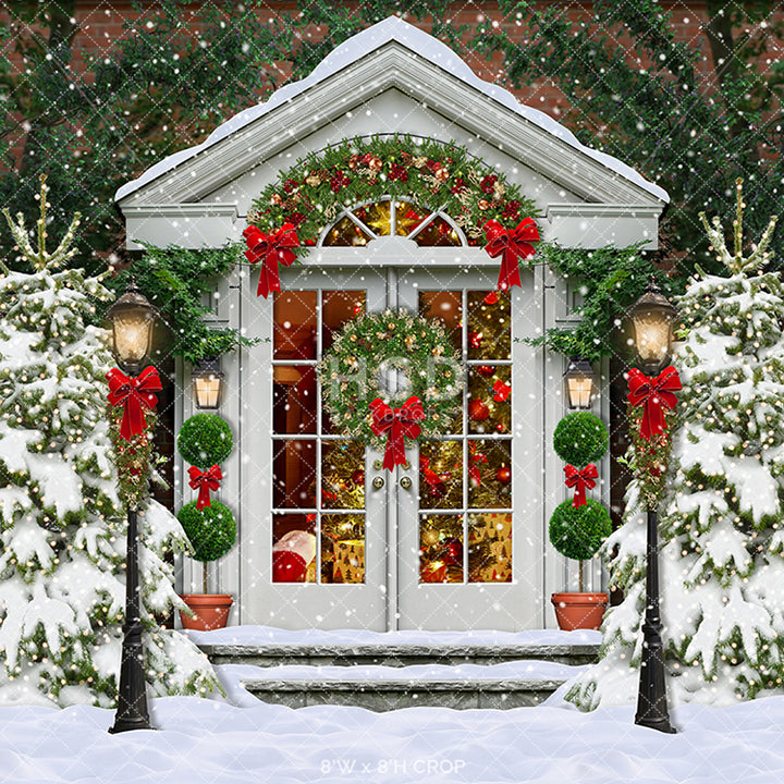 Snowy Christmas Scene - HSD Photography Backdrops 