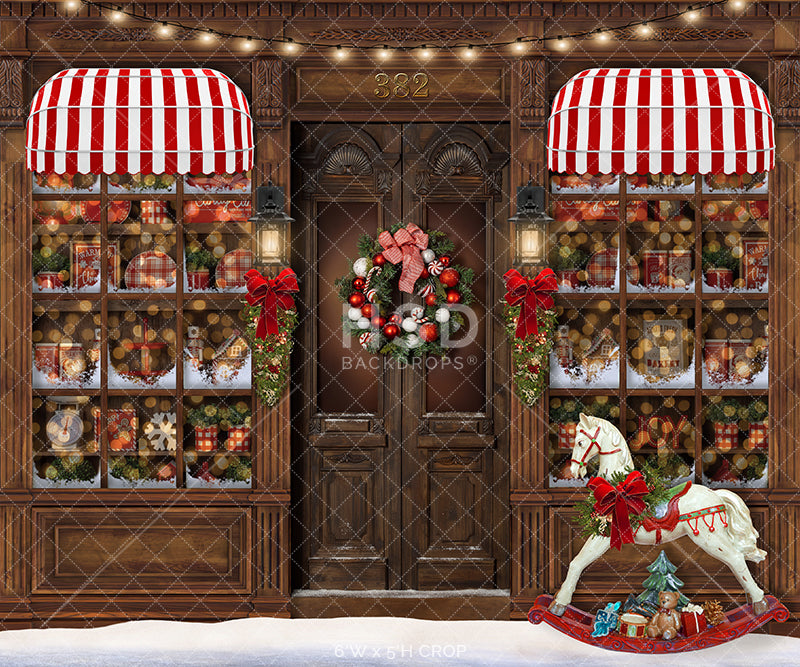 Vintage Christmas Gift Shop - HSD Photography Backdrops 