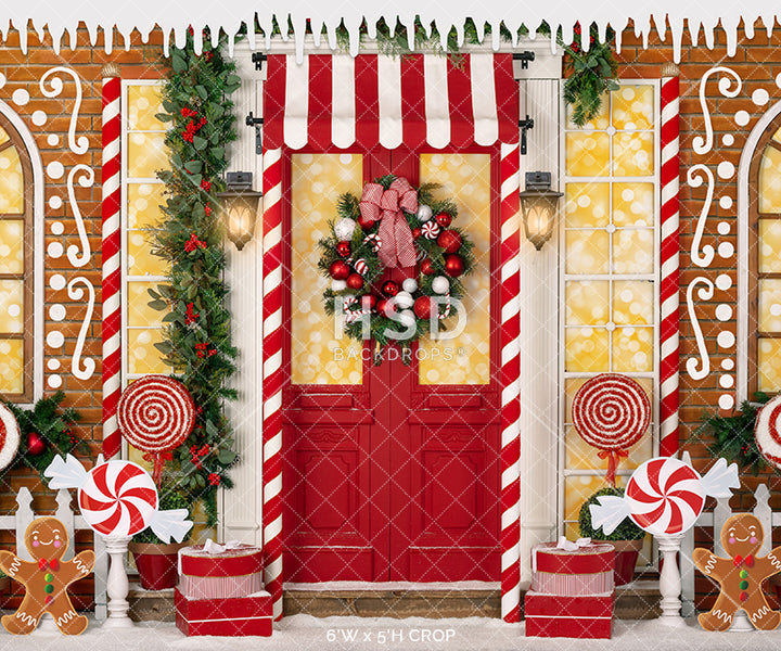 North Pole Gingerbread House - HSD Photography Backdrops 