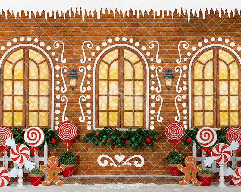 Gingerbread House Wall - HSD Photography Backdrops 