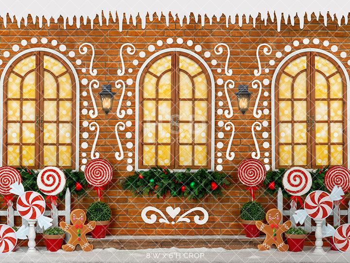 Gingerbread House Wall - HSD Photography Backdrops 