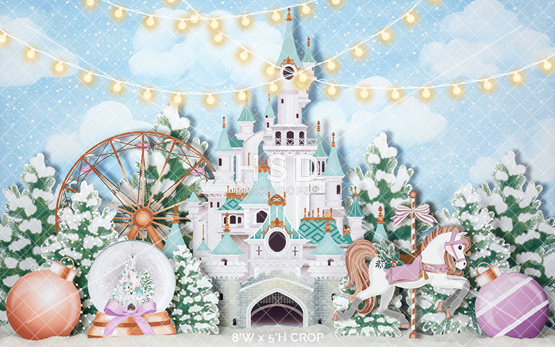 Winter Wonderland Castle - HSD Photography Backdrops 