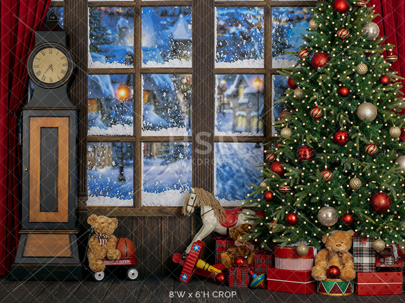 Christmas Village View - HSD Photography Backdrops 