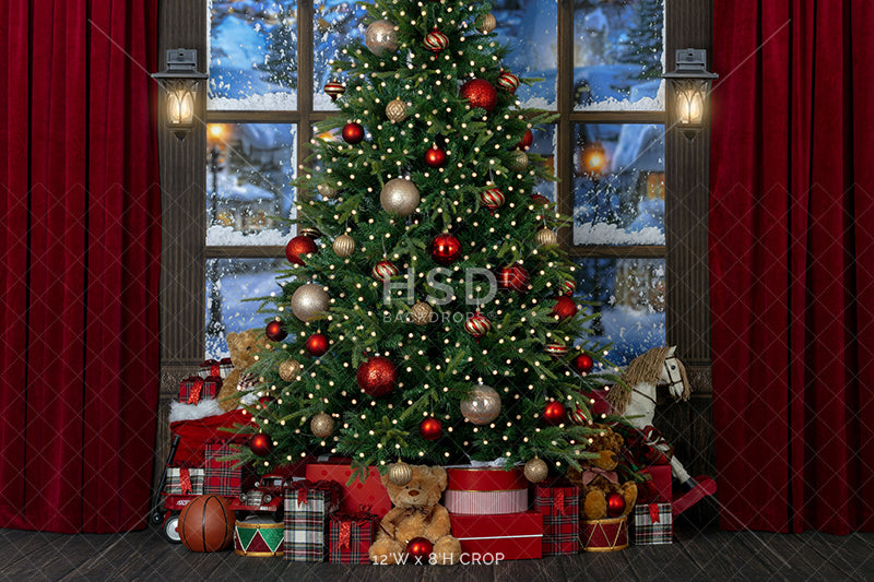 Under the Christmas Tree - HSD Photography Backdrops 