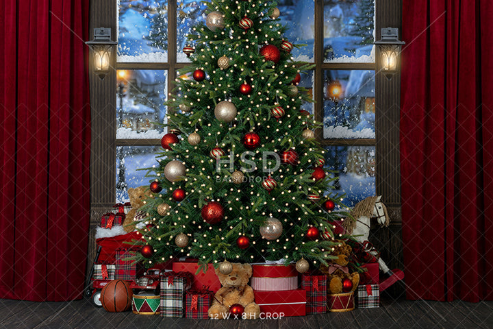 Under the Christmas Tree - HSD Photography Backdrops 