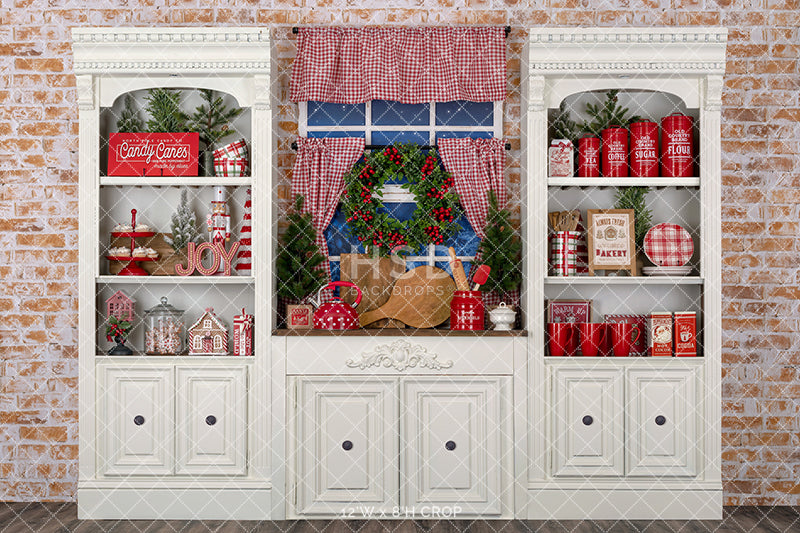 Joyful Christmas Kitchen - HSD Photography Backdrops 