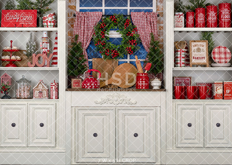 Joyful Christmas Kitchen - HSD Photography Backdrops 