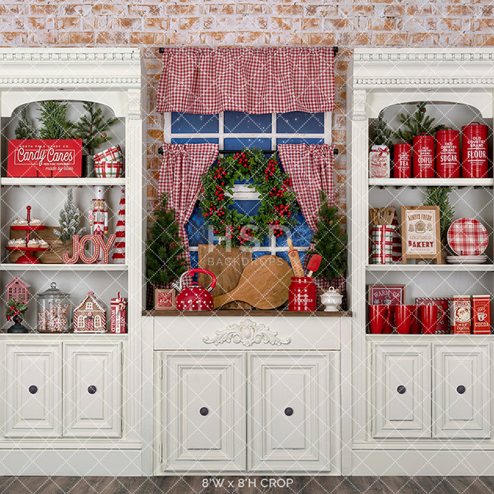 Joyful Christmas Kitchen - HSD Photography Backdrops 