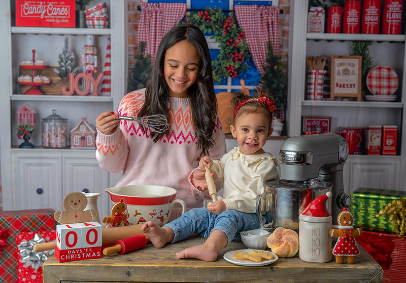 Joyful Christmas Kitchen - HSD Photography Backdrops 