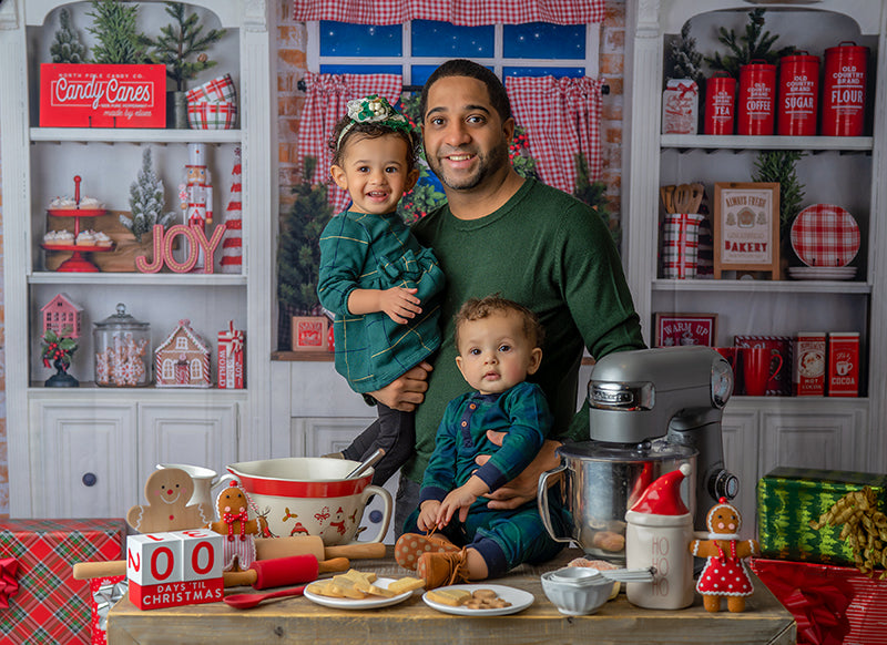 Joyful Christmas Kitchen - HSD Photography Backdrops 