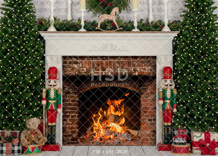 Warm by the Fireplace - HSD Photography Backdrops 