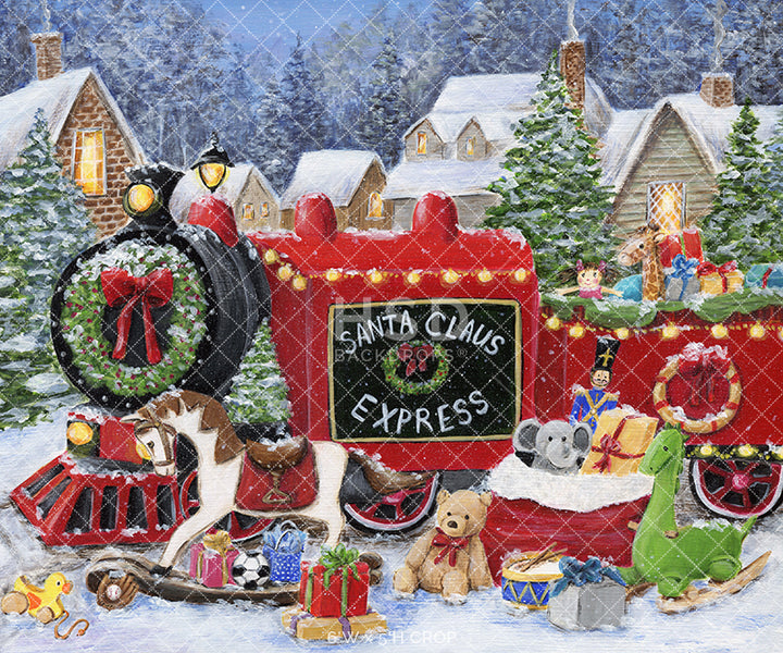 Santa Claus Express - HSD Photography Backdrops 