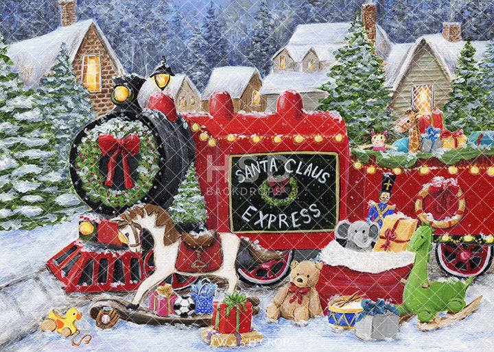 Santa Claus Express - HSD Photography Backdrops 