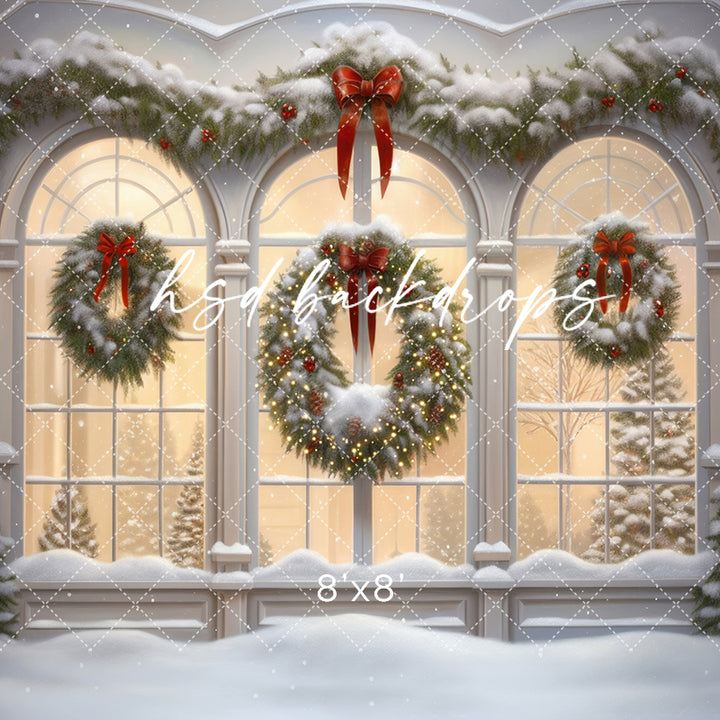 Arched Winter Windows - HSD Photography Backdrops 