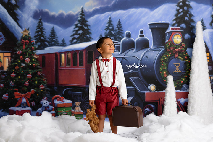 Christmas Train - HSD Photography Backdrops 