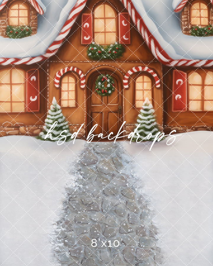 Gingerbread Cottage (sweep options) - HSD Photography Backdrops 