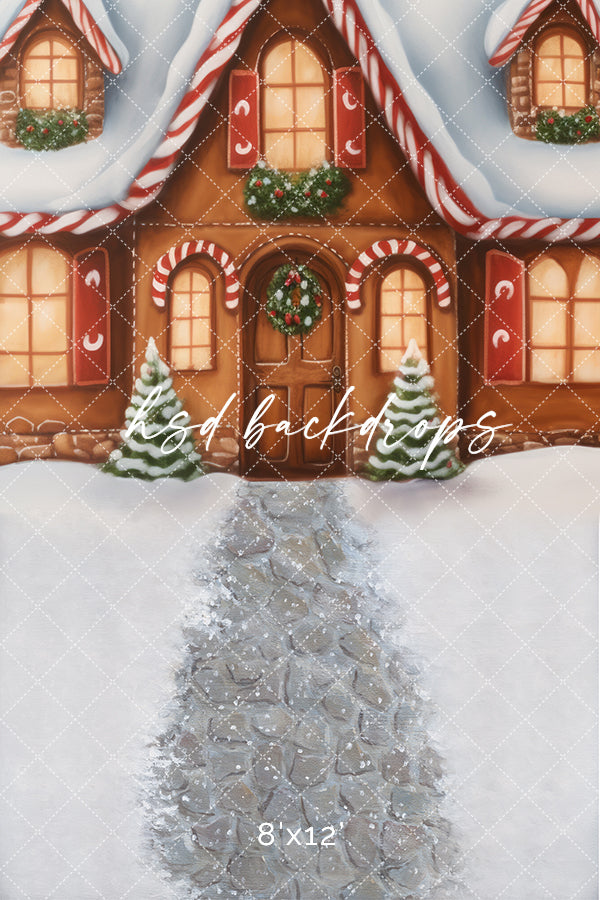 Gingerbread Cottage (sweep options) - HSD Photography Backdrops 