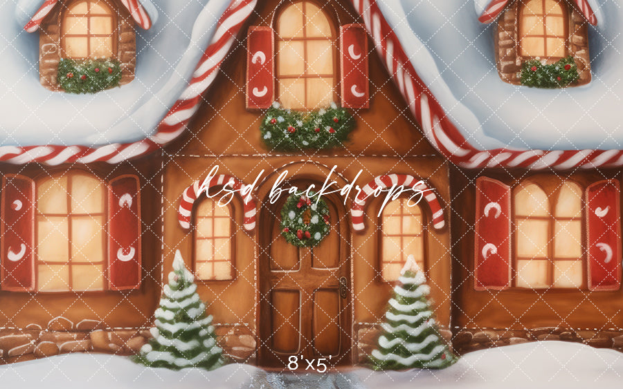 Gingerbread Cottage (sweep options) - HSD Photography Backdrops 