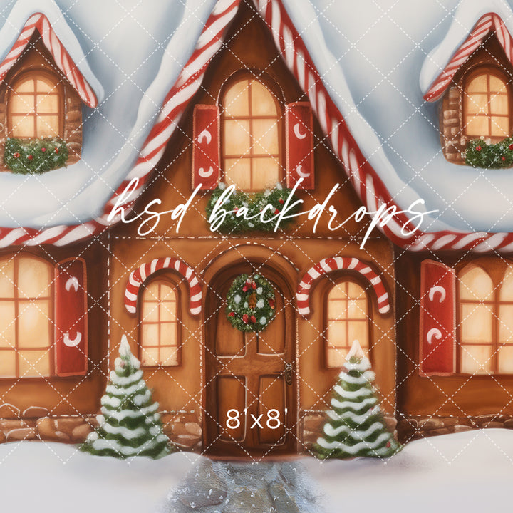 Gingerbread Cottage (sweep options) - HSD Photography Backdrops 