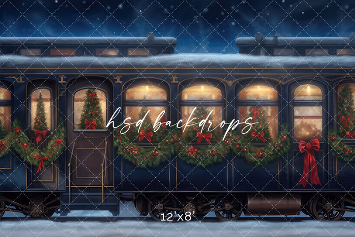 Christmas Express Train - HSD Photography Backdrops 