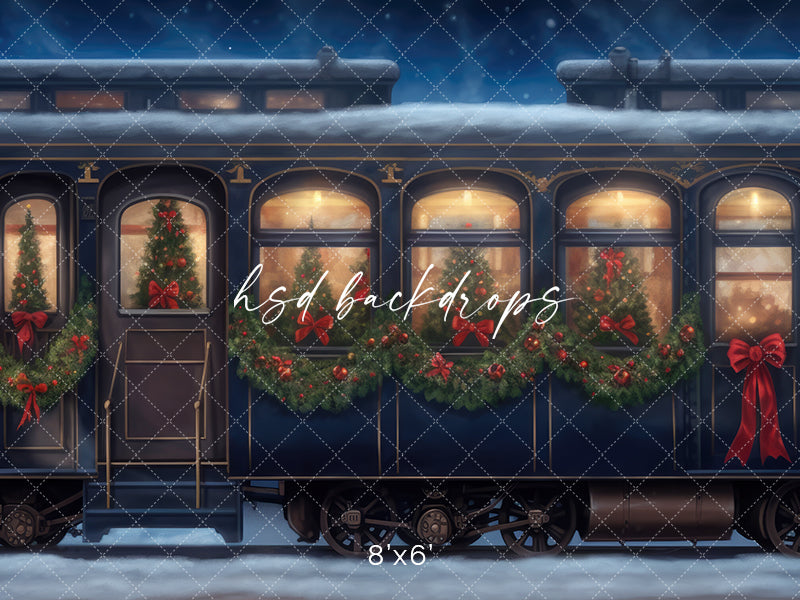 Christmas Express Train - HSD Photography Backdrops 