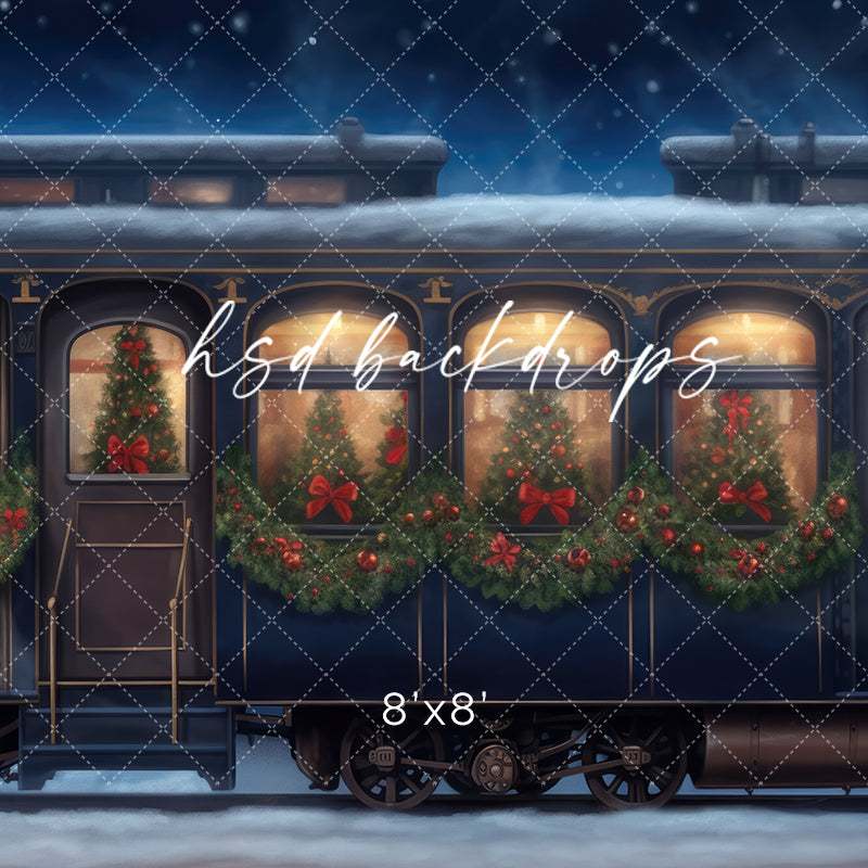 Christmas Express Train - HSD Photography Backdrops 