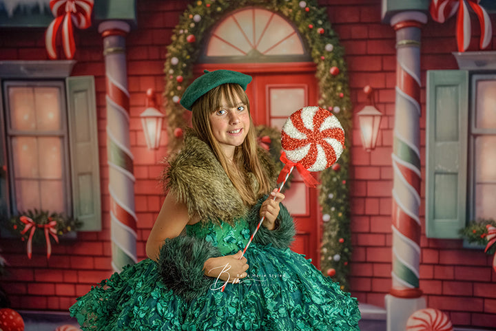 Cute Christmas Cottage - HSD Photography Backdrops 