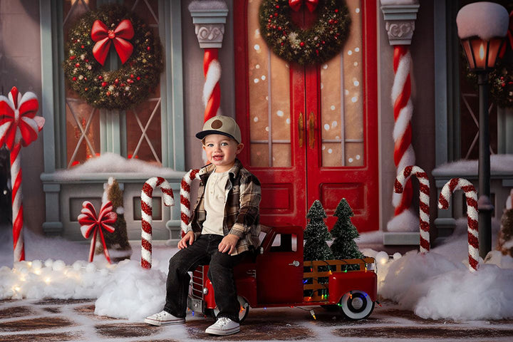 Very Merry Village Store - HSD Photography Backdrops 