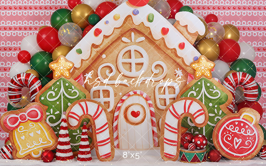 Gingerbread House Party - HSD Photography Backdrops 