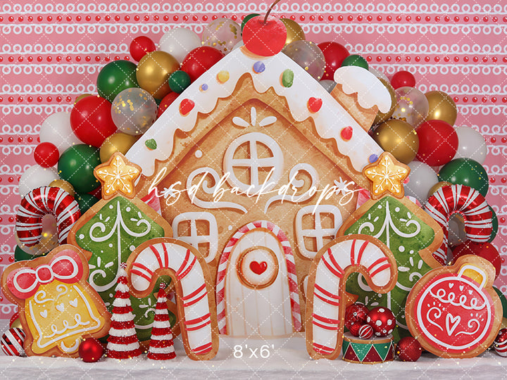 Gingerbread House Party - HSD Photography Backdrops 