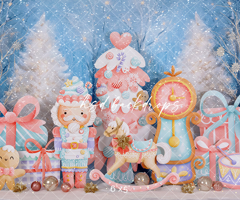 Pastel Nutcracker Christmas - HSD Photography Backdrops 