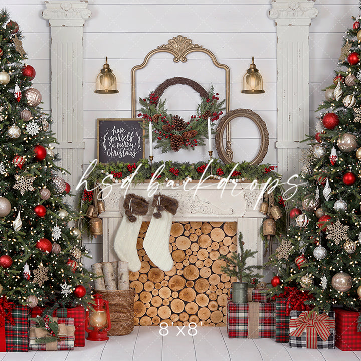 Antique Farmhouse Christmas - HSD Photography Backdrops 