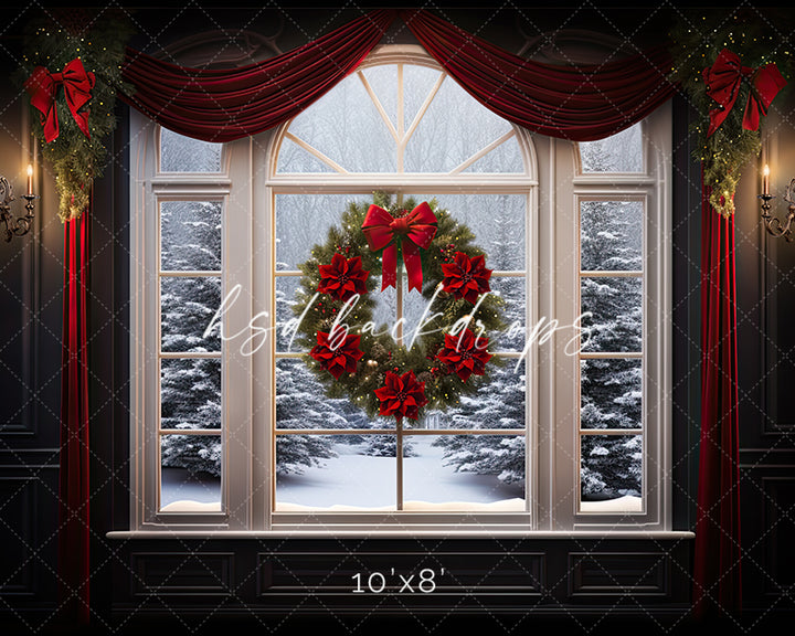 Classic Christmas Window - HSD Photography Backdrops 