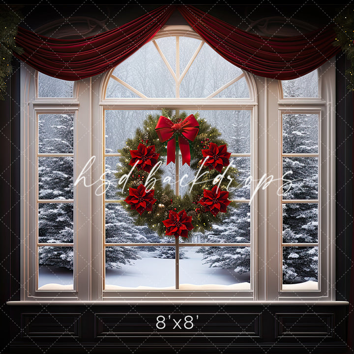 Classic Christmas Window - HSD Photography Backdrops 