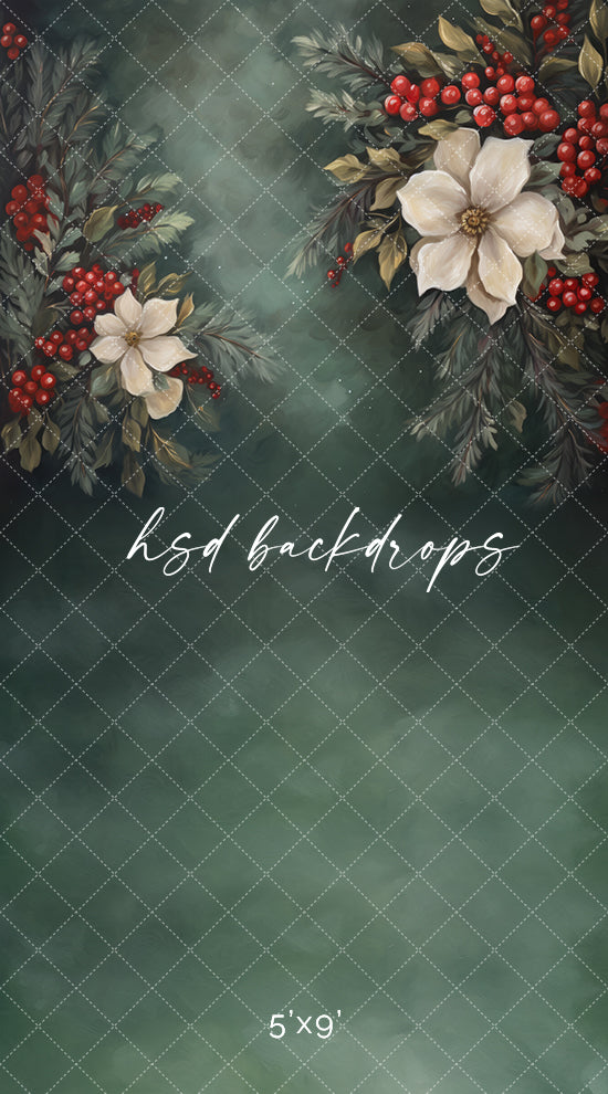 Berry Merry Blooms - HSD Photography Backdrops 