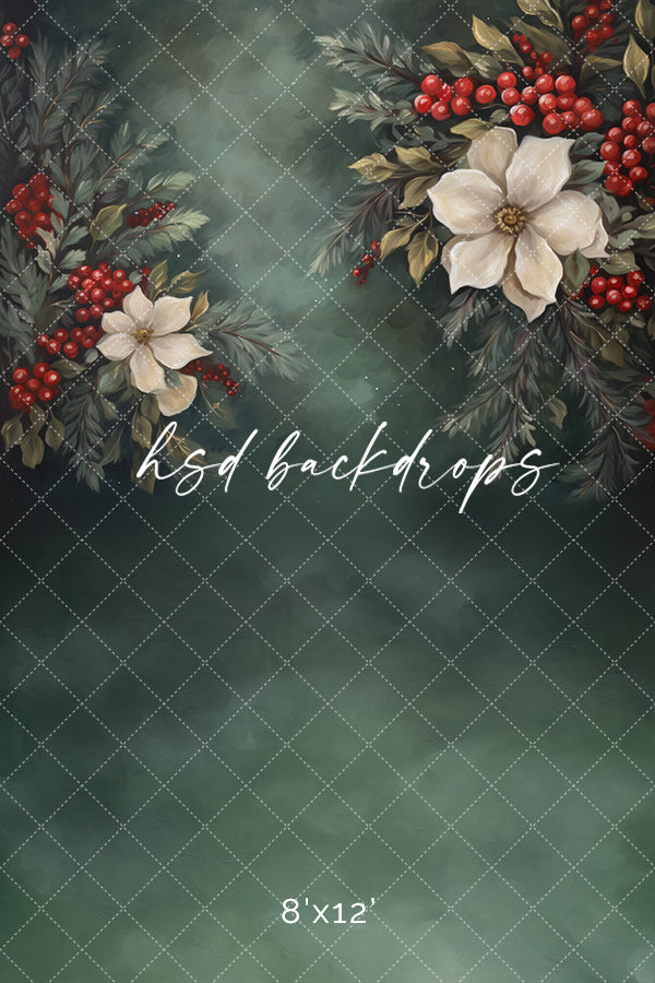 Berry Merry Blooms - HSD Photography Backdrops 