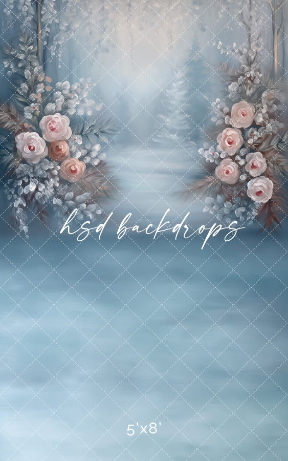 Wild Winter Roses - HSD Photography Backdrops 